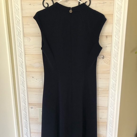 Tommy Hilfiger dark blue v-neck dress - Picture 3 of 4